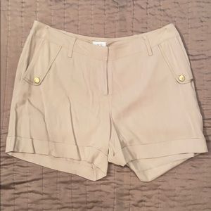 Caché Khaki Dressy Shorts